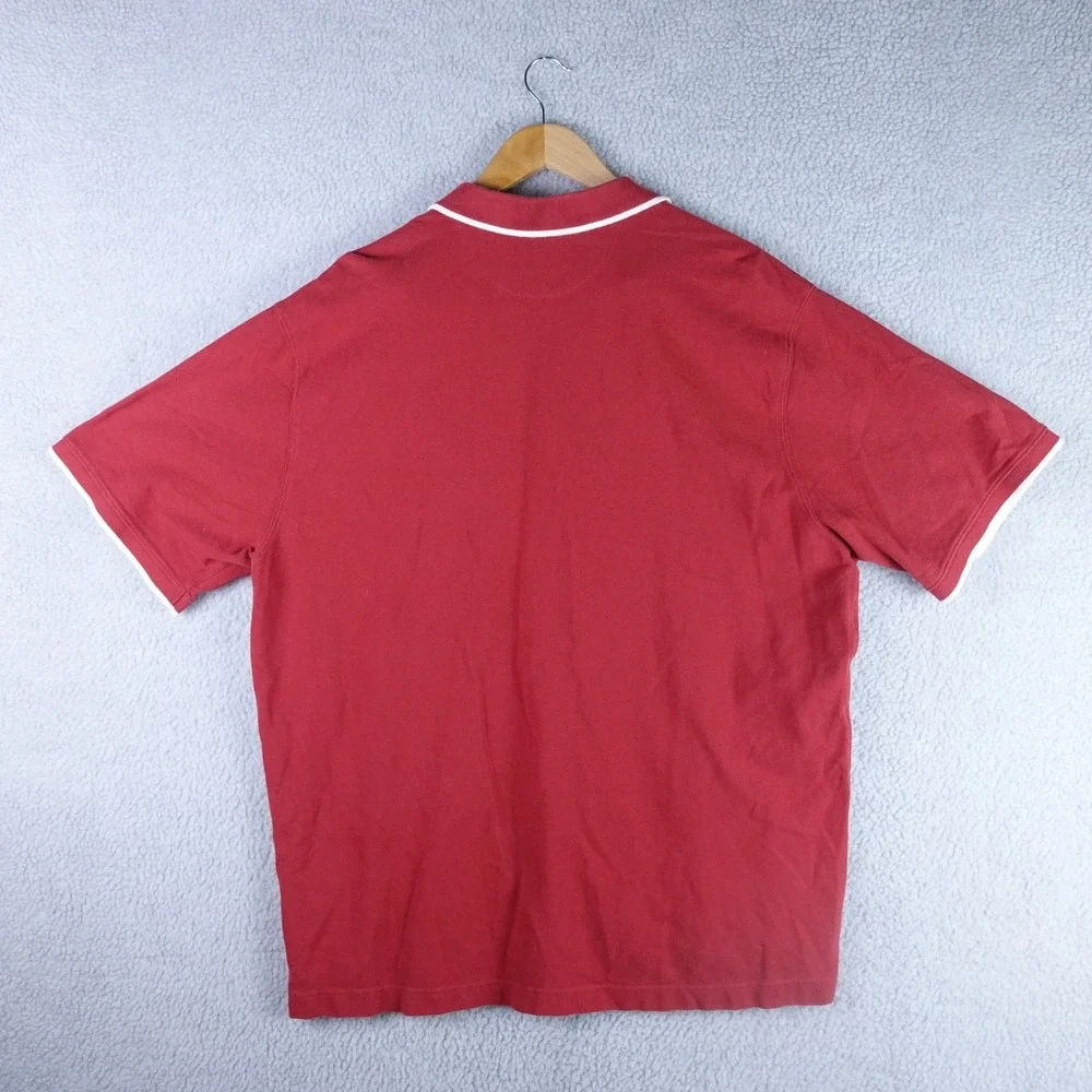 Nike Oklahoma Sooners OU Mens 2XL Red Cotton Pique Short Sleeve Polo Shirt